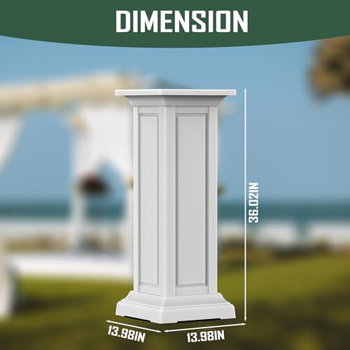 EFU Modern Resin Planters, Outdoor Garden Pots with Drainage, All-Weather for Patio & Lawn Decor (Ashen)