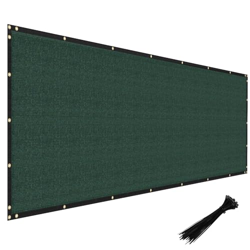 Windscreen4less Privacy Fence Screen Heavy Duty Windscreen Fencing Mesh Fabric Shade Net Cover with Brass Grommtes for Outdoor Wall Garden Yard Pool Deck, 8'x2' Green - color: Green, size: 8' x 2'