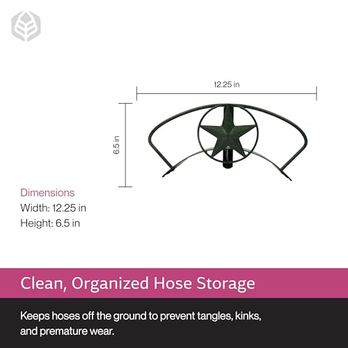 Yard Butler Heavy Duty Wall-Mounted Hose Hanger - Star Design, Green - color: Weathered Green, size: Star