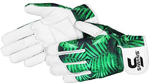 Gardening Gloves Work Leather Gloves Men Women Forearm safety Anti Slip Thorn proof Garden Working Pruning Long and Short - color: Short Gloves, size: Large