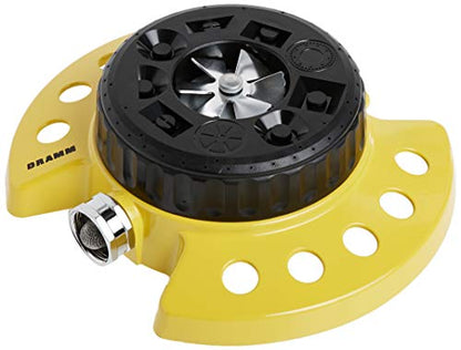 Dramm ColorStorm 9-Pattern Premium Turret Sprinkler With Heavy Duty Metal Base - Yellow #15023 - color: Yellow, style: Turret Sprinkler