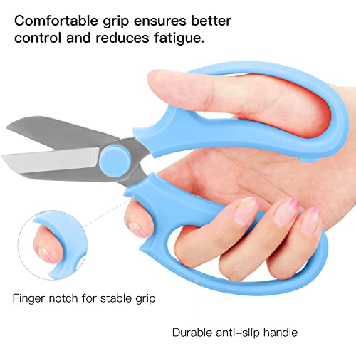 Housolution Flower Scissors, Premium Steel Garden Pruning Shears, Blue - color: Light Blue, size: 1 Pack