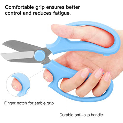 Housolution Flower Scissors, Premium Steel Garden Pruning Shears, Blue - color: Light Blue, size: 1 Pack