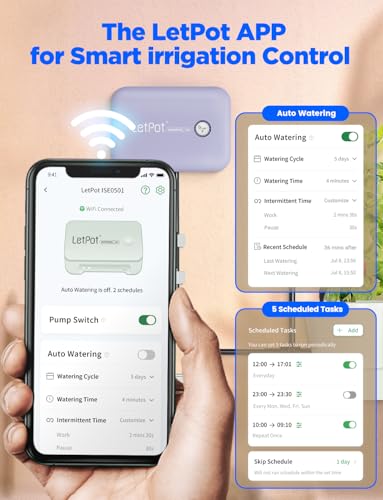 LetPot Automatic Watering System Plant Watering Devices Drip Irrigation Kit - color: Grey