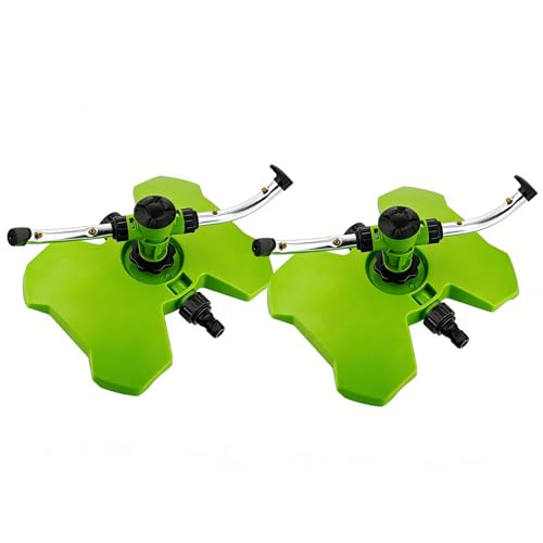 [2 Pack] TEIENNA Heavy Duty 2-Arm Rotary Sprinkler Brass Nozzle - size: 2 Pack