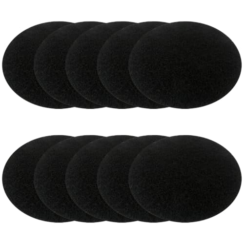 7.25 Inch Charcoal Filters Suited for Set of 10 Kitchen Countertop Compost Bins - Extra Thick 0.3" for Longer Lasting Activated Carbon