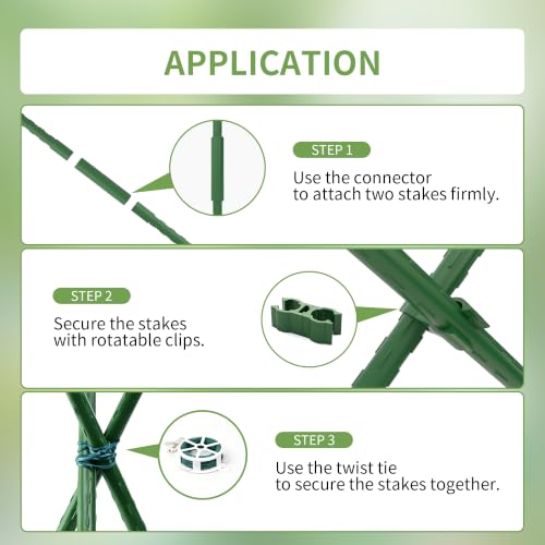 PROWORX Garden Plant Stakes, 16 Inch 30 Pack DIY 4ft 5ft 6ft Tomato Stakes - size: 16 Inch 30 Pack