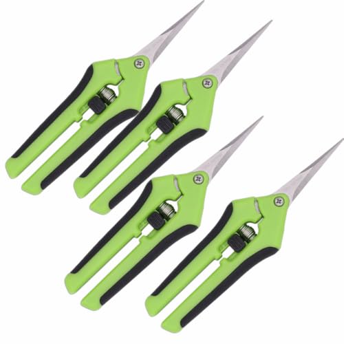 Stainless Steel Straight Precision Blades Spring Action Garden Tool with Ergonomic Comfort Grip for Flower Bonsai Plant Trimming & Maintenance