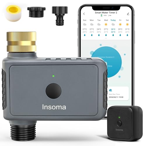 WiFi Water Timer Brass Inlet, 1-Zone Smart Hose Faucet Timer App & Voice Control via 2.4GHz WiFi, Sprinkler Timers w/Auto/Manual/Rain Delay Modes for Garden/Lawn, Works with Alexa & Google Assistant - size: WiFi