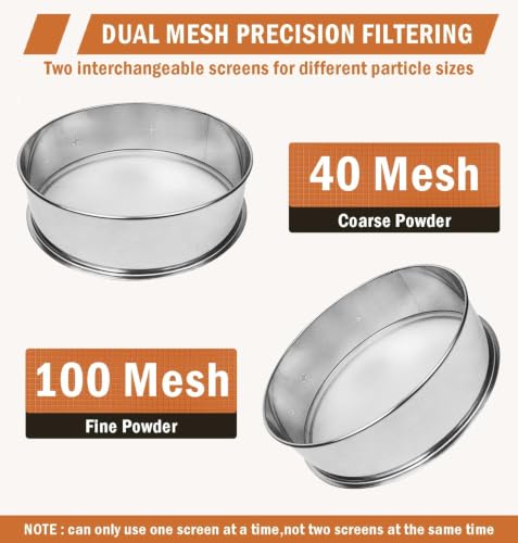 Sidasu 19.6“Automatic Vibrating Sifter Machine,40/100 Mesh, 110V - size: With（40+60）mesh