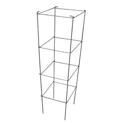 46" Height 12" Width 2PCS Galvanized Square Folding Tomato Cage,Plant Support Stake Tower - size: 12*46inch Sq-Galvanized-2Pack