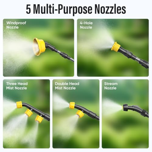 Battery Powered Backpack Sprayer with Auto Mixer,2 Batterie,120PSI Sprayer
