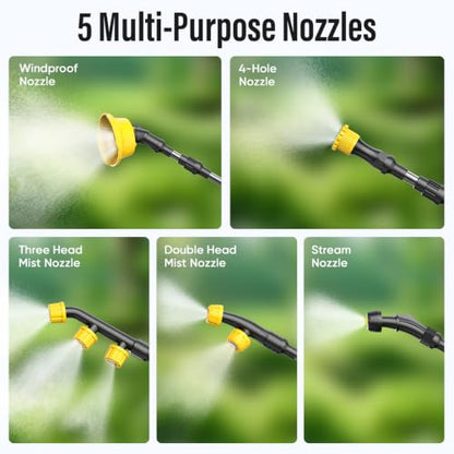 Battery Powered Backpack Sprayer with Auto Mixer,2 Batterie,120PSI Sprayer