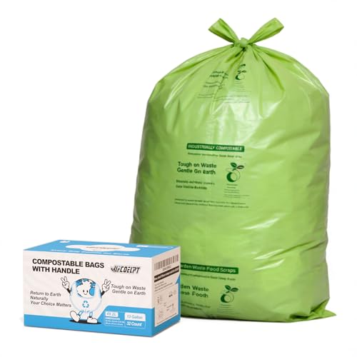 Compostable Bags, 13 Gallon, 32 Count, 49.2 Liter - color: 13Gal 32Pcs