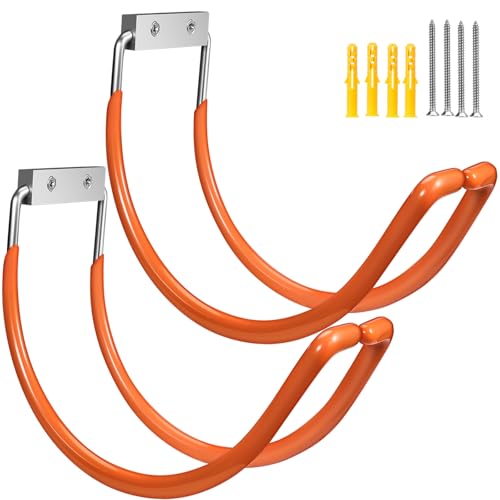 Garden Hose Holder Wall Mounted,304Stainless Steel Solid Hook Holds Up to 150Ft - Orange - color: Orange-1
