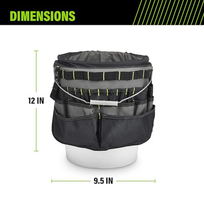 AWP Bucket Tool Organizer 51-pocket, Utility Tool Bag, 1 Pack
