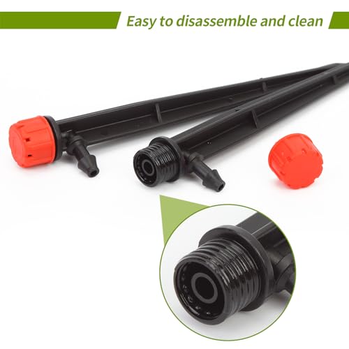 50 pcs Drip Irrigation Emitters Drip Emitters for 1/4" Drip Irrigation Tubing Adjustable 360 Degree Water Flow Irrigation Drip Heads Drip Irrigation Spray Emitters for Plant Watering System - size: 50 Pcs Drip Spray Emitters