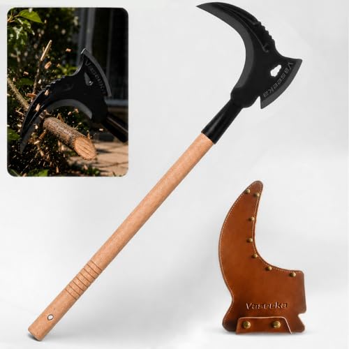 2-in-1 Heavy-Duty Gardening Sickle - color: Natural Wood Color