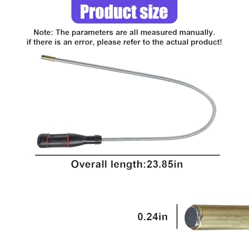 Craedli Flexible Magnetic Pickup Tool, 24" Long Bendable Extension - size: Small Head
