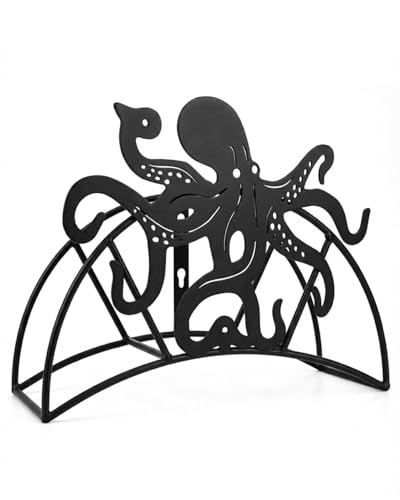 Octopus Hose Hanger Metal Wall Mount Heavy Duty 125'5/8" Garden Hose Holder - color: Octopus
