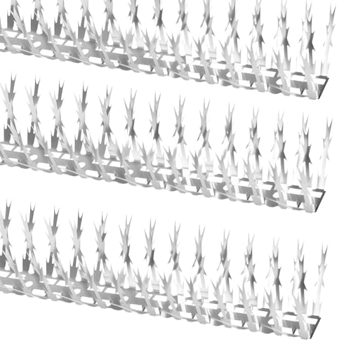 Bird Spikes for Outdoor, 5 FT, Stainless Steel, 5 Pack - size: 5PACK