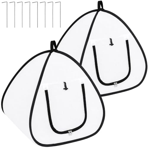 DECOHS 2 Pcs Pop Up Shrub Freeze Protection, Winter Plant Frost Cover Tents - color: 22''x22''x22''