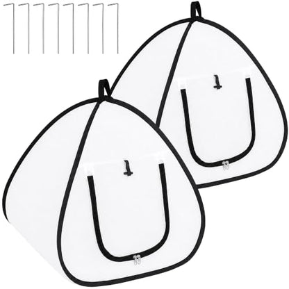DECOHS 2 Pcs Pop Up Shrub Freeze Protection, Winter Plant Frost Cover Tents - color: 22''x22''x22''