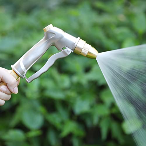 FANHAO 100% Metal Garden Hose Nozzle Heavy Duty, Leakproof, High Pressure