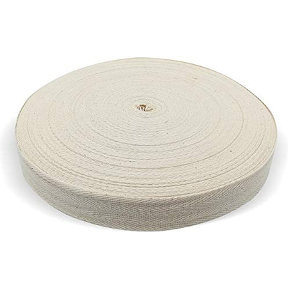 Natural Cotton Twill Tape 55 Yards 2 Inch Bunting Bias Tape Herringbone Webbing Tape Roll for Apron Sewing Dressmaking Craft (Natural White) - color: Natural white, size: 2inch
