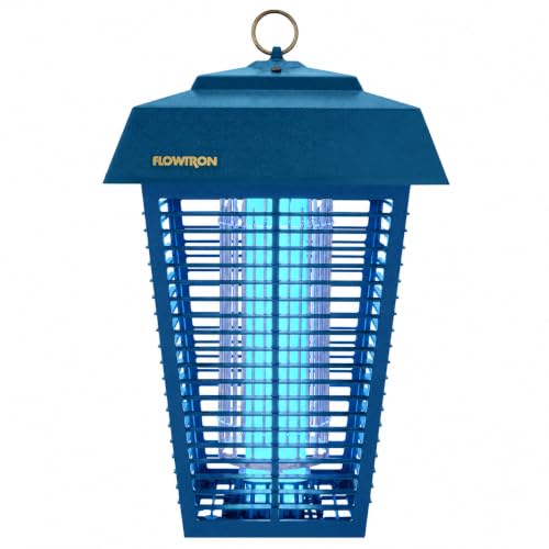 Flowtron Bug Zapper, 1.5 Acre Outdoor, Two 40W UV Bulb, 5600V Zap, Blue - color: Blue