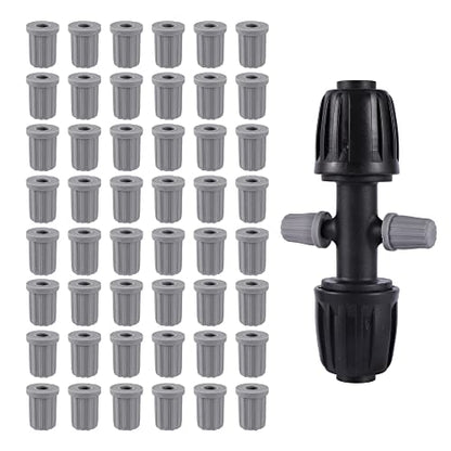 60 Pcs 1/4 Inch Barbed Connector End Caps - size: 1/4 Inch End Cap