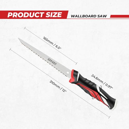 DNA MOTORING 6 in Drywall Wallboard Hand Saw, Bi-Ground Teeth Jab Saw, Faster Cutting Handsaw for Drywall, Wallboard, Plywood, PVC, TOOLS-00588 - style: Wallboard Saw