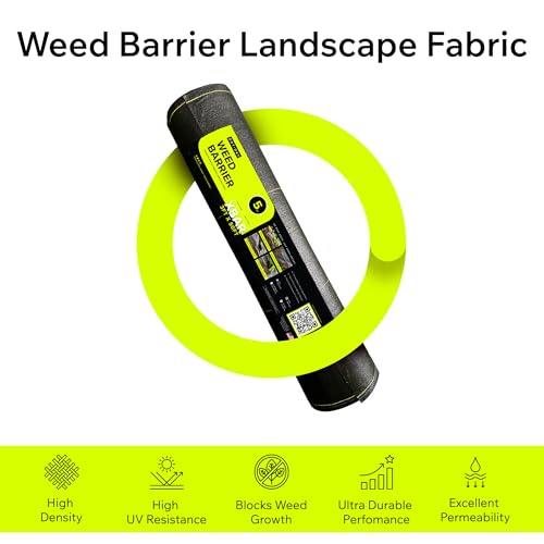 DOTDAY 5 oz Heavy Duty Landscape Fabric 3ft x 50ft, Dual Layer Woven & Needle-Punched Fabric, Permeable Ground Cover for Gravel Driveways, Walkways, Garden Beds & Landscaping, XBAR - size: 3x50ft - 5oz