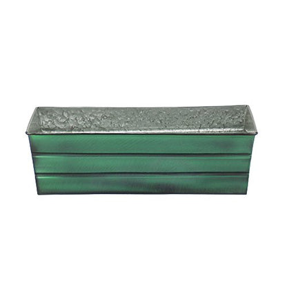 Achla Designs Galvanized Window Flower Box Planter-Green-Medium (24" L x 9.5" W x 7.5" H) - color: Green, size: Medium