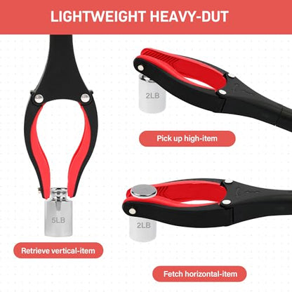 Grabber Reacher Tool - 32” Reacher Grabber Tool with Strong Magnetic and Swivel Head - Heavy Duty Pick Up Stick Grabbers for Seniors, Trash, Surgery Recovery Must Haves Gifts(Red) - size: Dark Red (Pack of 1)