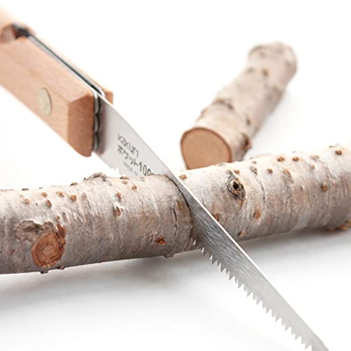 KAKURI Mini Folding Pruning Saw 4", Small Japanese Pocket Hand Saw - style: Branch Pruning