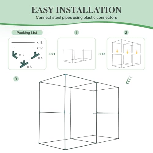 BPS Crop Cages for Garden Plant - size: 8'x4'x6'