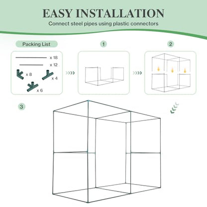 BPS Crop Cages for Garden Plant - size: 8'x4'x6'