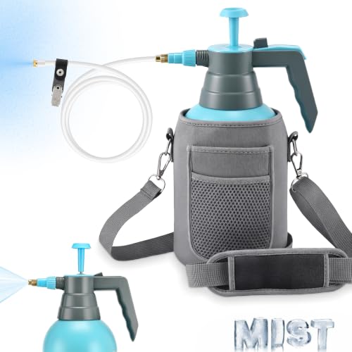 Personal Mister, 2 in 1 Water Spray Bottle with 3.3ft Mist Line, Grey, 2L - color: Gray, size: 2L
