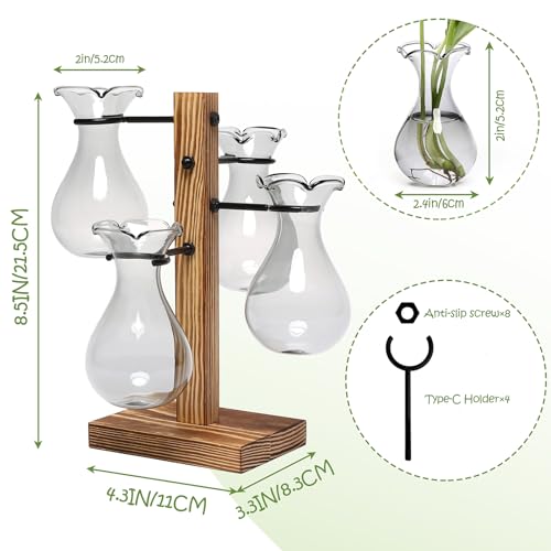 Plants Propagation Stations Bulb Glass Propagation Birthday Gift for Women - color: Gray