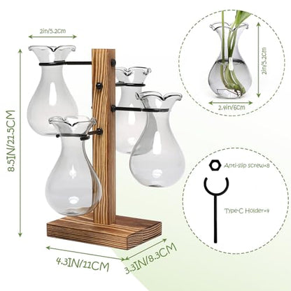 Plants Propagation Stations Bulb Glass Propagation Birthday Gift for Women - color: Gray