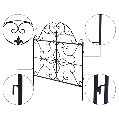 3ft(H) x10ft(L) Decorative Garden Fence Border, 5 Pack Outdoor Rustproof Metal Wire Tall Animal Barrier Fence No Dig for Dogs Rabbit Squirrel, 32inches - size: 32IN(H)x10FT(L) 5Pack