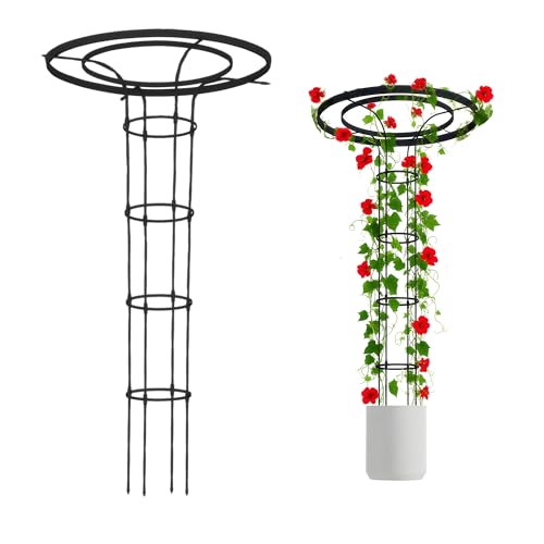 Umbrella Top Garden Trellis for Climbing Plants Outdoor, 5.7FT Tall Obelisk - color: Tall - 68.9" Height