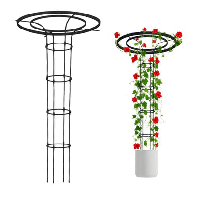 Umbrella Top Garden Trellis for Climbing Plants Outdoor, 5.7FT Tall Obelisk - color: Tall - 68.9" Height
