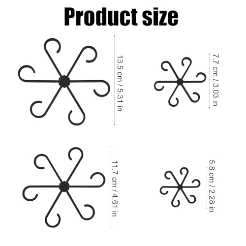 XIHIRCD 4pcs Plant Stem Support, Climbing Houseplant Leaf Support Ring Plant Climbers Stem Holders Plants Climbing Rack Plant Flower Gardening Growth Cultivation Accessories Tools(Black) - color: Black