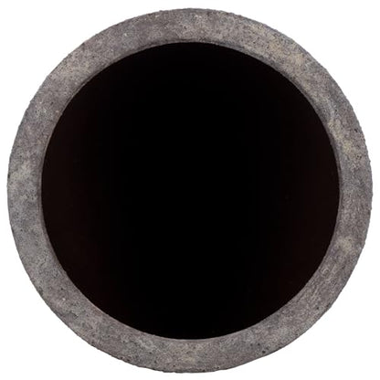 SAFAVIEH Outdoor - Ella Planter Pot with Drainage - Antique Brown Ficonstone Cement - Weather Resistant - Ideal for Patio, Garden, Backyard, 14.2" Wx 14.2" D x 18.1" H (PAT1549A) - color: Antique Brown