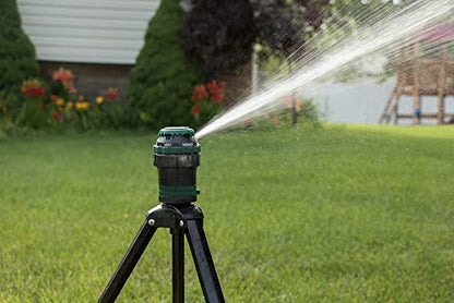 Orbit 1/2 -inch Heavy-Duty Brass Impact Sprinkler on Adjustable 22-48-inch Metal Tripod Base (H2O-Six® Gear-Drive Sprinkler) - style: H2O-Six® Gear-Drive Sprinkler