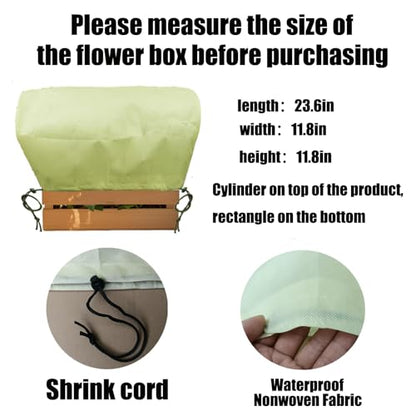 EJW Plant Covers, Freeze Protection for Plants,3 Pack 23.8"*11.8"*11.8" Frost Cloth for Plants，Plant Protectors for Winter，Frost Blankets for Plants， Used for Flower pots, Flower Boxes, Small Plants - size: 3PCS-23.8*11.8*11.8(inch)