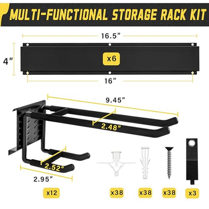 klasit Garage Wall Organizer,21Pack Carries 1200 lbs,Garden Tool Organizer - size: 99"21Pack