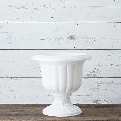 Root & Vessel Classic Urn, White, 19-Inch - color: White, size: 19 Inch